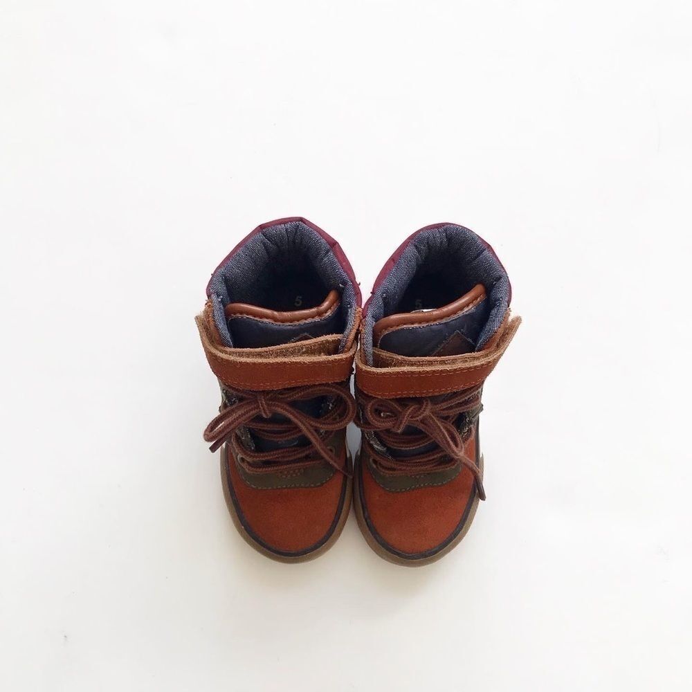 NEXT brown suede hi-top shoes EUC size 5 - Picture 5 of 6